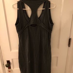 Athleta Gray Dress, built in bra, open detail back